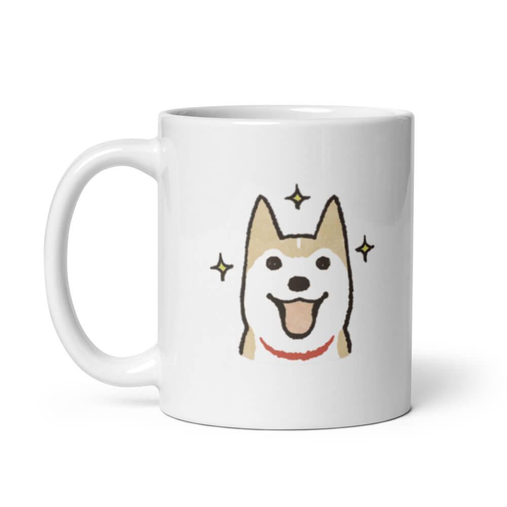 Cốc sứ hình vẽ chó Shiba Inu dễ thương