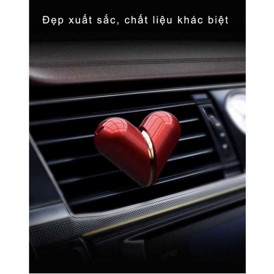 Nước hoa kẹp khe điều hoà tạo hương thơm khử mùi dùng trên ô tô -hình trái tim