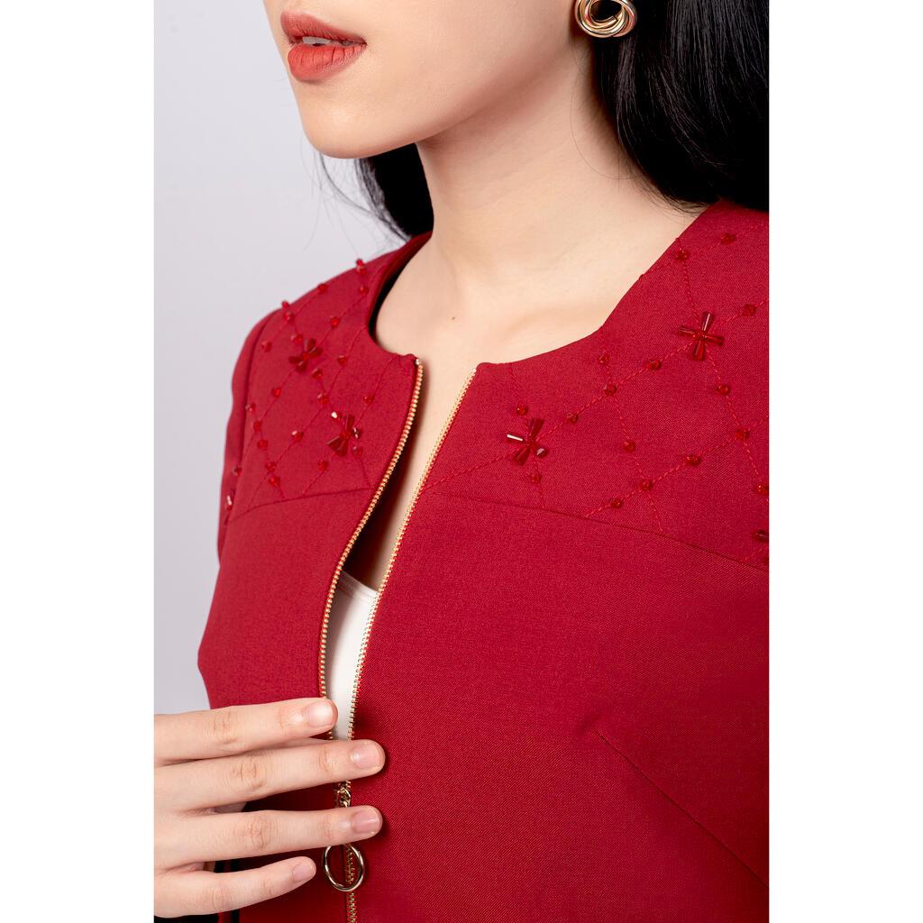 Áo vest, kiểu dáng croptop cổ tròn MMOutfit M-AV000521006