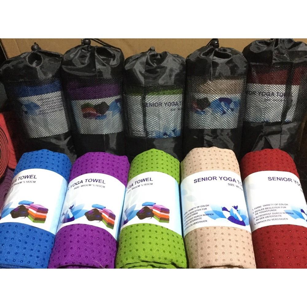 Khăn trải thảm yoga cotton hạt cao su non senior SPORTSLINK