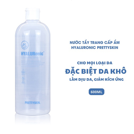 Nước Tẩy Trang Làm Sạch Dịu Nhẹ, Dưỡng Ẩm Cho Da Prettyskin HyaluRonic Cleansing Water 600ml