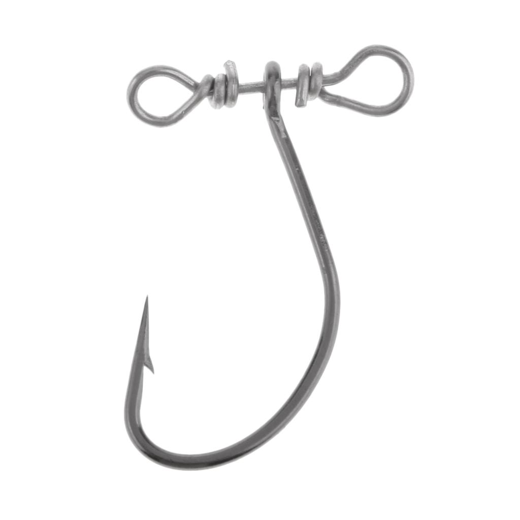 20pcs Down Shot Rig Hook for Fishing Lure Black Nickel Crank Lure Hooks