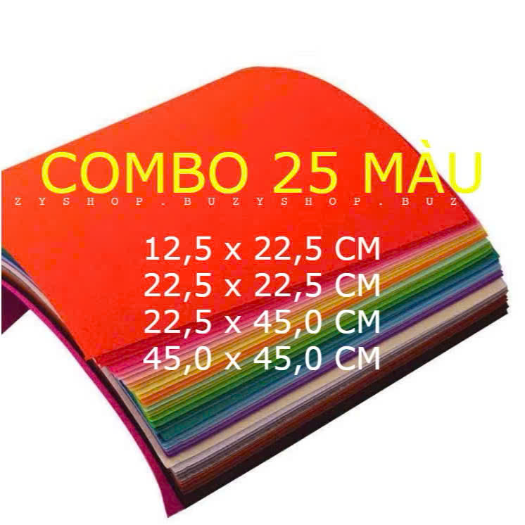 [TỔNG HỢP] COMBO vải nỉ , vải dạ làm đồ thủ công [nguyên liệu thủ công, phụ liệu handmade