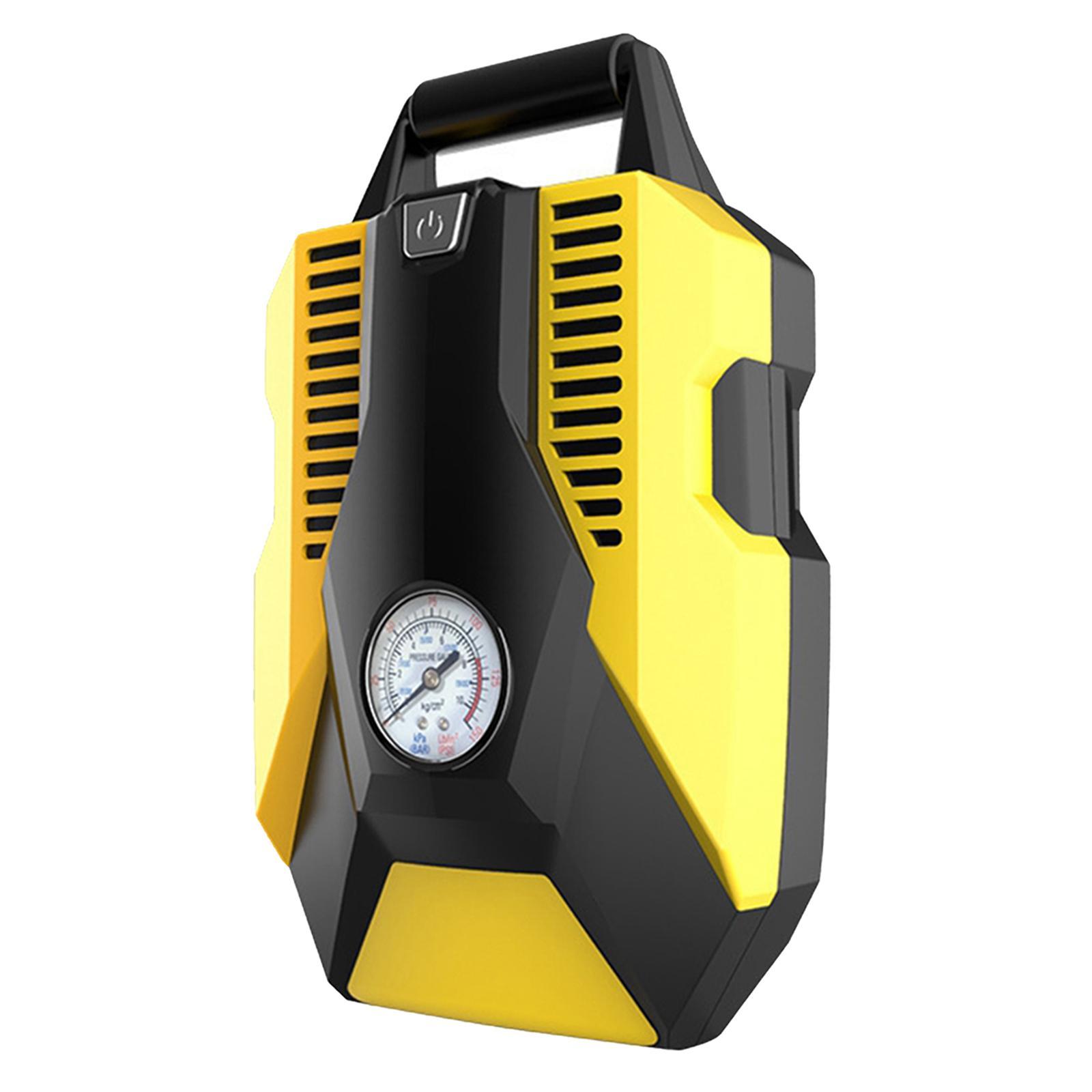 Portable Air Pump Car Electric Tire Inflator Compressor 19 Cylinder Pointer