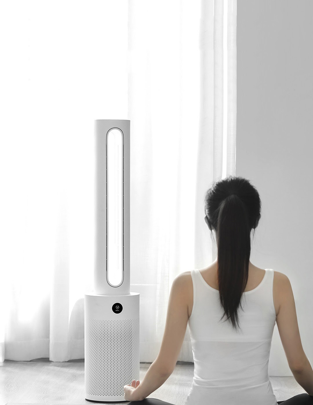 Quạt Không Cánh XIAOMI MIJIA WYJHS01ZM 2 In 1 Kèm Lọc Không Khí Xoay 150 Độ, Hiển Thị Thông Số Không Khí, Cảm Ứng Khử UV, Kết Nối App, Phù Hợp Không Gian 60 m2, Lọc Sạch Tới 99.96% Bụi Bẩn - Hàng Chính Hãng