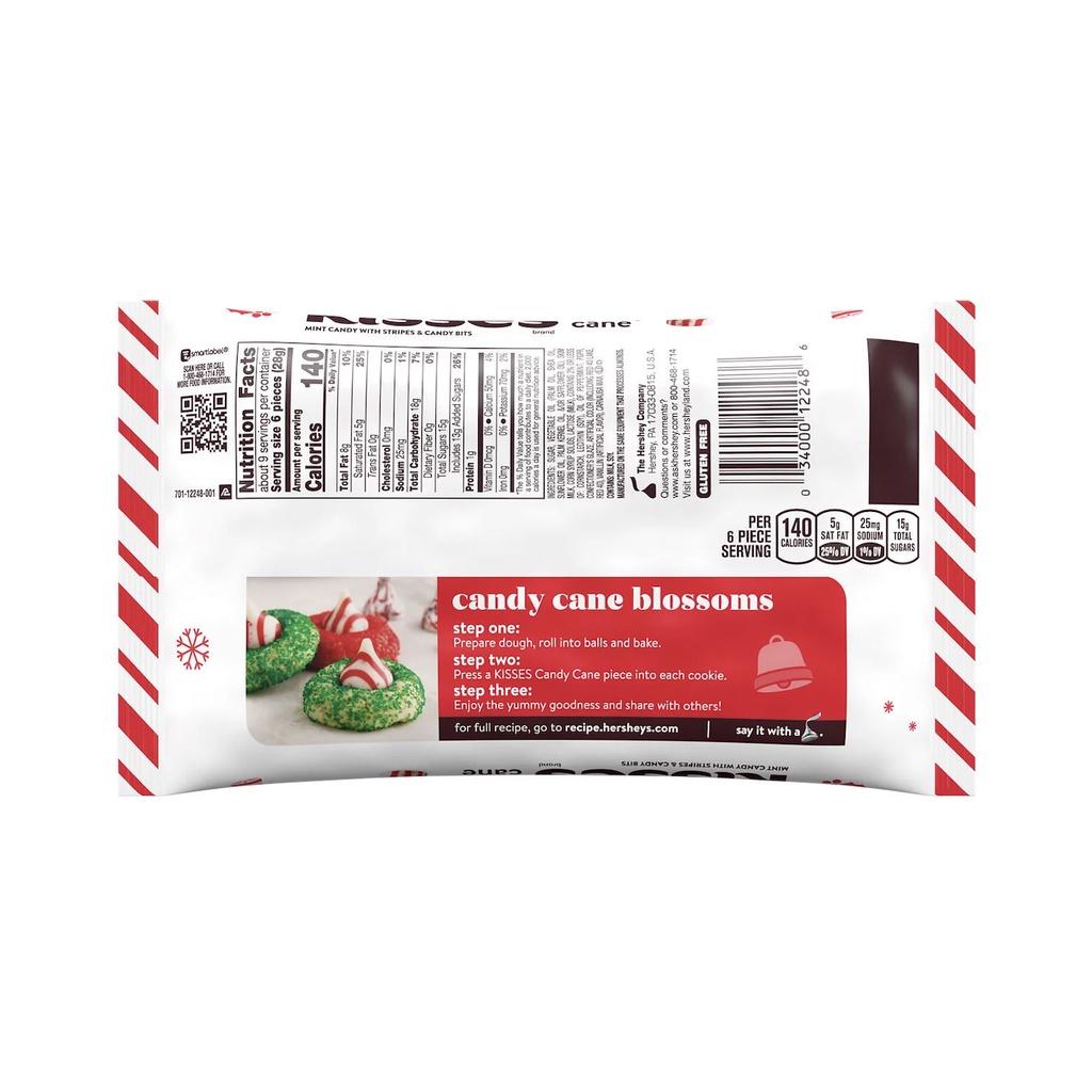 TÚI 255g SOCOLA BẠC HÀ Hershey Kisses Candy Cane Mint With Stripes and Candy Bits, Christmas - MẪU GIÁNG SINH (9 oz)