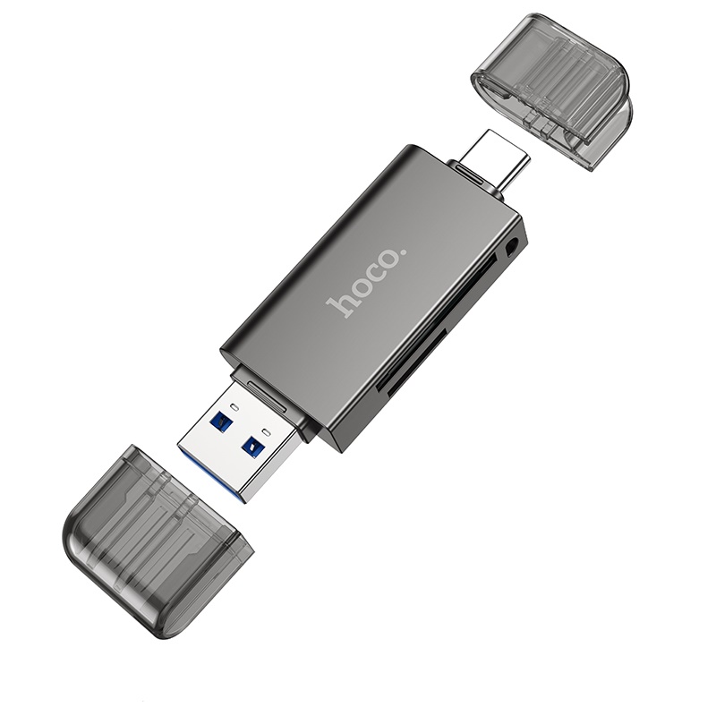 Đầu đọc thẻ nhớ cao cấp 3.0 đa năng 2 trong 1 tiện lợi (1 đầu USB, 1 Đầu typec) đọc thẻ camera, máy ảnh đọc thẻ SD+TF3.0- Hàng chính hãng