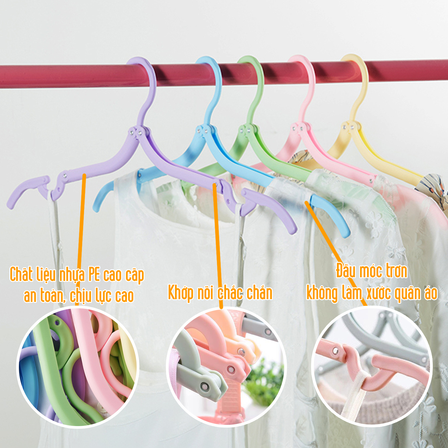 COMBO 10 MÓC ÁO THÔNG MINH THU GỌN KHÔNG GIAN TỦ QUẨN ÁO NHÀ BẠN