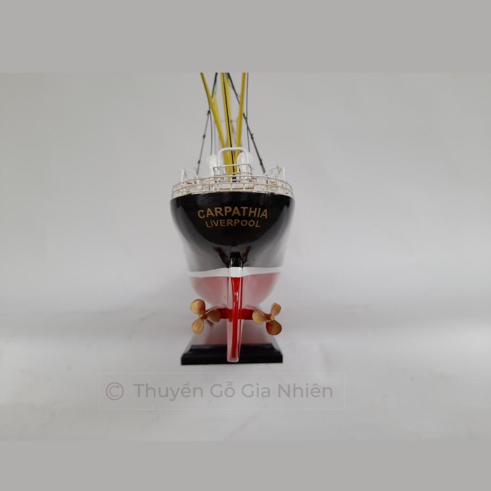 Mô Hình Thuyền Gỗ Phong Thủy Dạng Thuyền Du Lịch RMS CARPATHIA Chính Hãng Hàng Xuất Khẩu Chất Lượng Cao