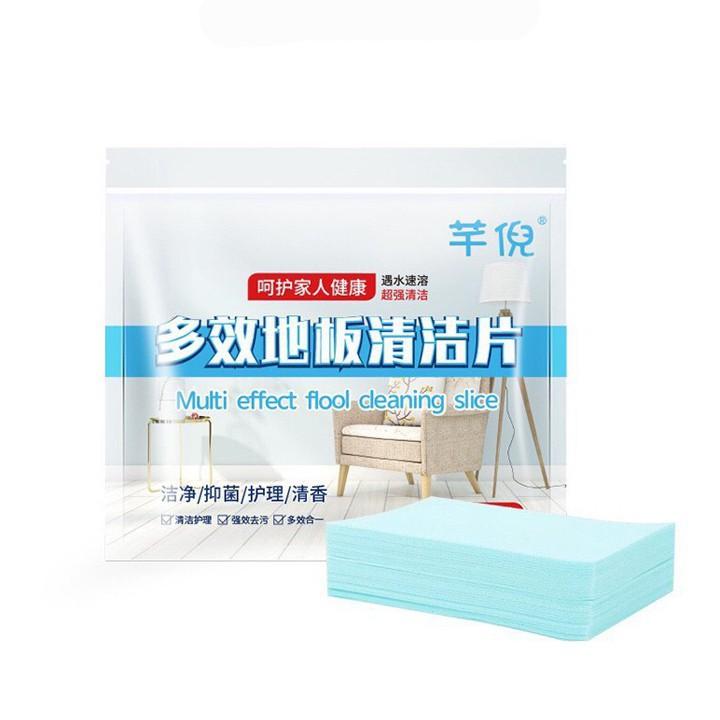 Gói 30 miếng khăn giấy hòa tan diệt khuẩn lau sàn sạch bóng (KLS30)