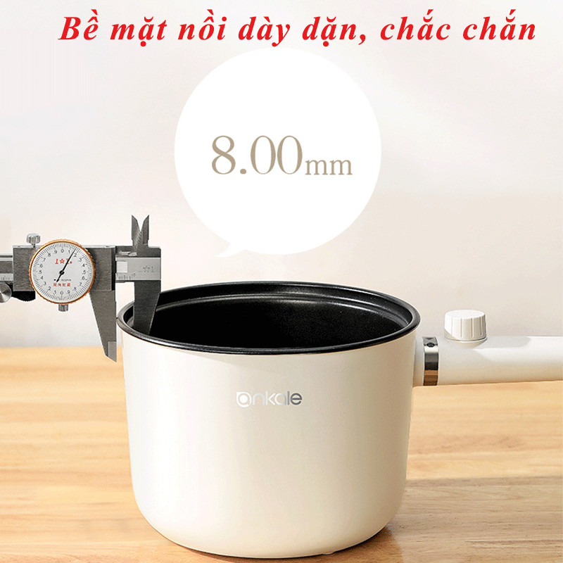 Nồi Nấu Lẩu, Nấu Mì, Hầm Cháo Điện Mini Đa Năng - Siêu Chống Dính 1.5L