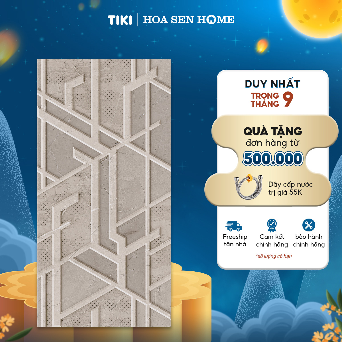 Gạch men ốp tường LUSTRA INCEF0300600006D2 loại gạch ceramic độ dày 9mm, gạch 1 face, kích thước 300mmx600mm, thùng 6 viên - Hàng chính hãng