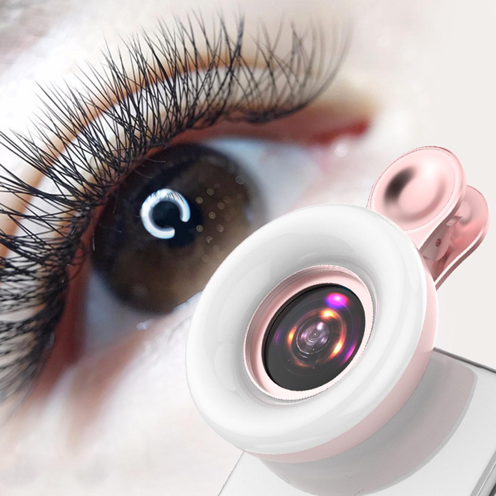 Universal Mobile Phone Fill Light 15x Lens Wide for Android Pink