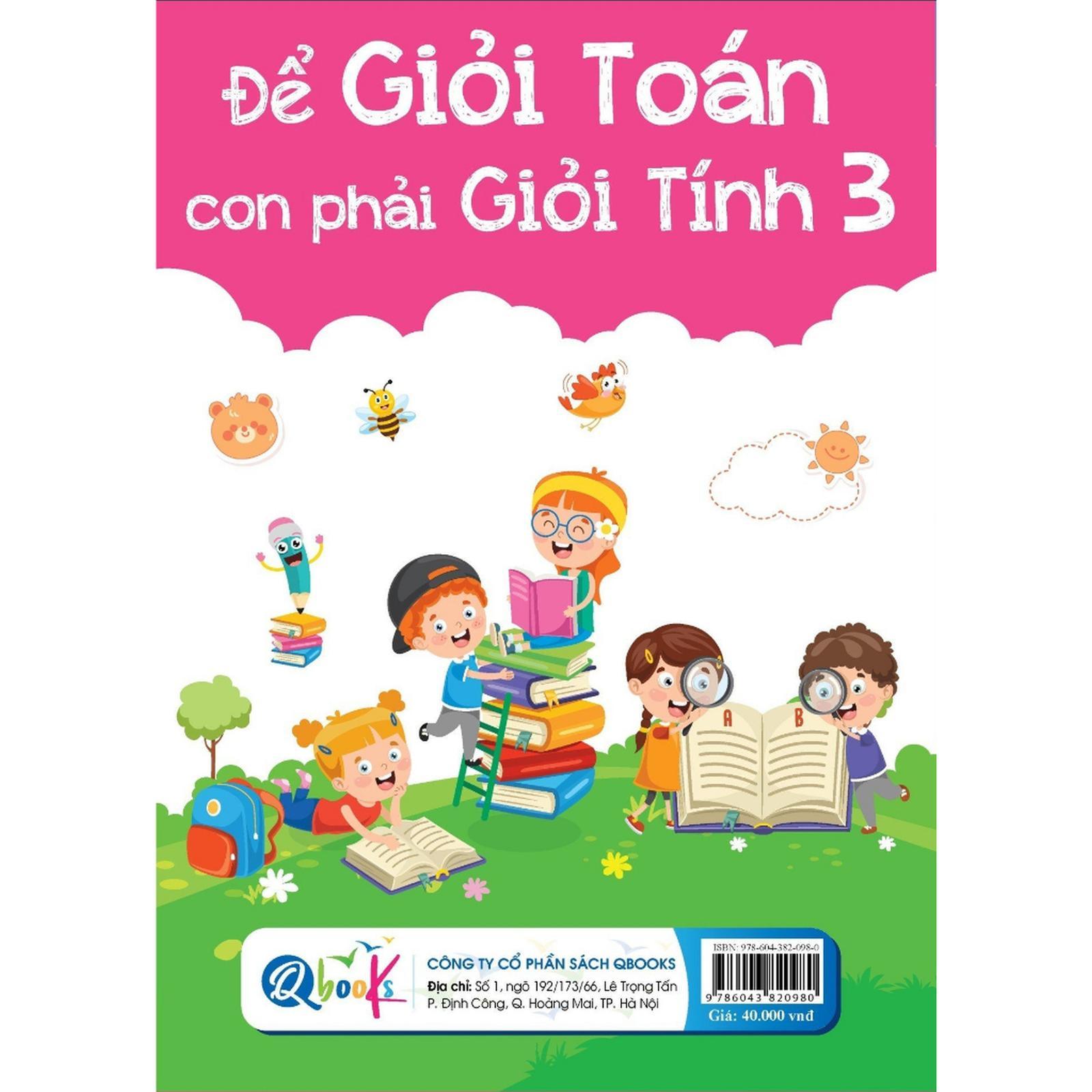 Để Giỏi TOÁN Con Phải Giỏi Tính 3 - Dành Cho Học Sinh Lớp 3 (1 Cuốn) - Bản Quyền