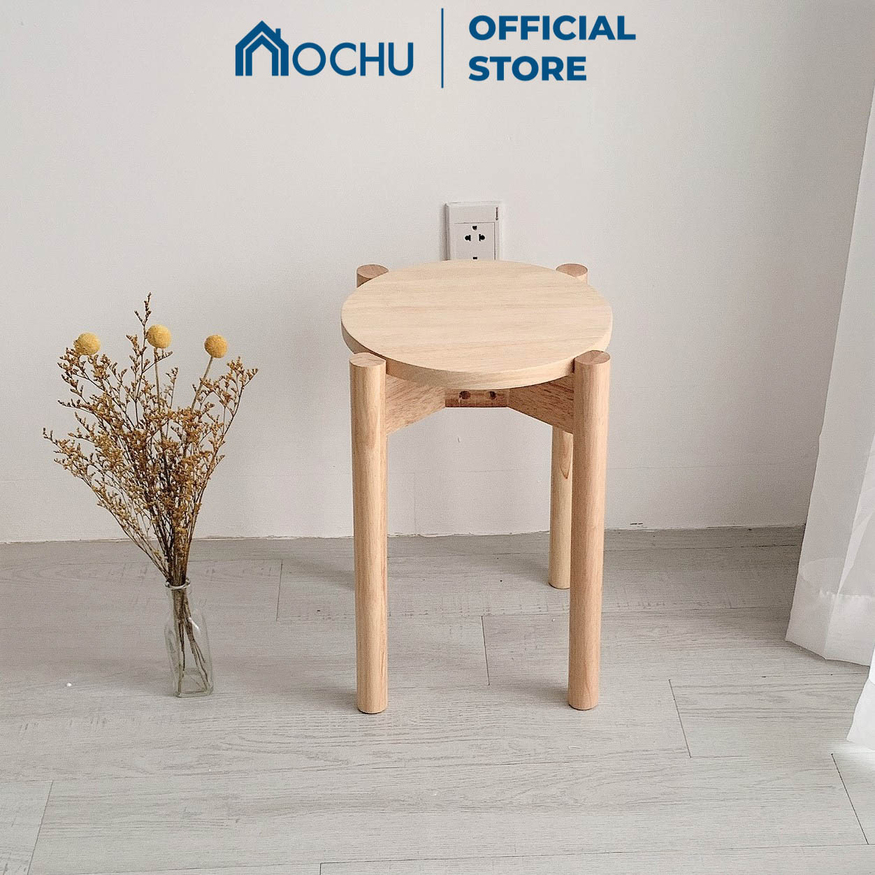 Ghế Trang Điểm Gỗ OCHU - Stool - Natural