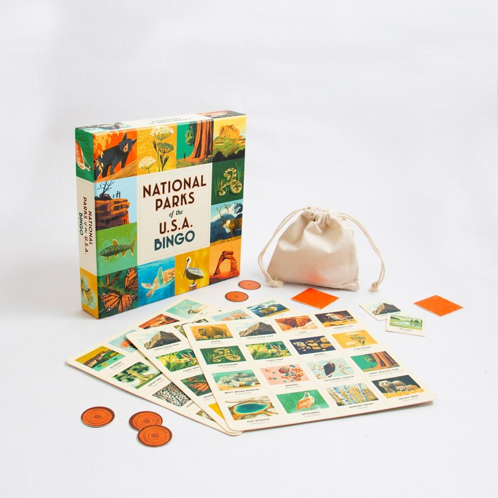 Sách - National Parks of the USA Bingo - A Bingo Game for Explorers by Chris Turnham (UK edition, Game)
