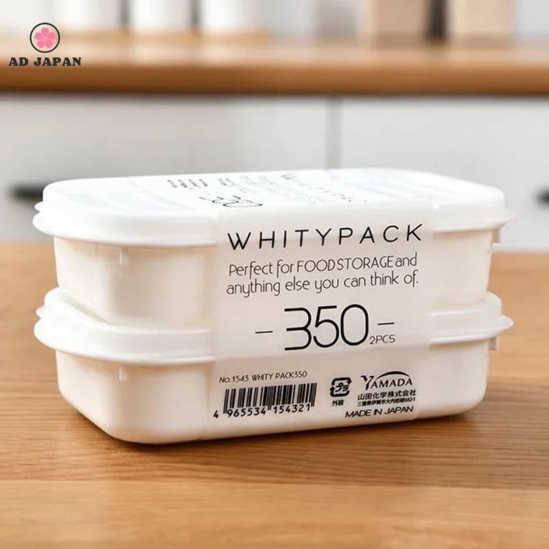 Hộp đựng thực phẩm tủ lạnh bằng nhựa nắp dẻo 350ml, 700ml, 1600ml Whity Pack hàng nội địa nhật Bản AD21