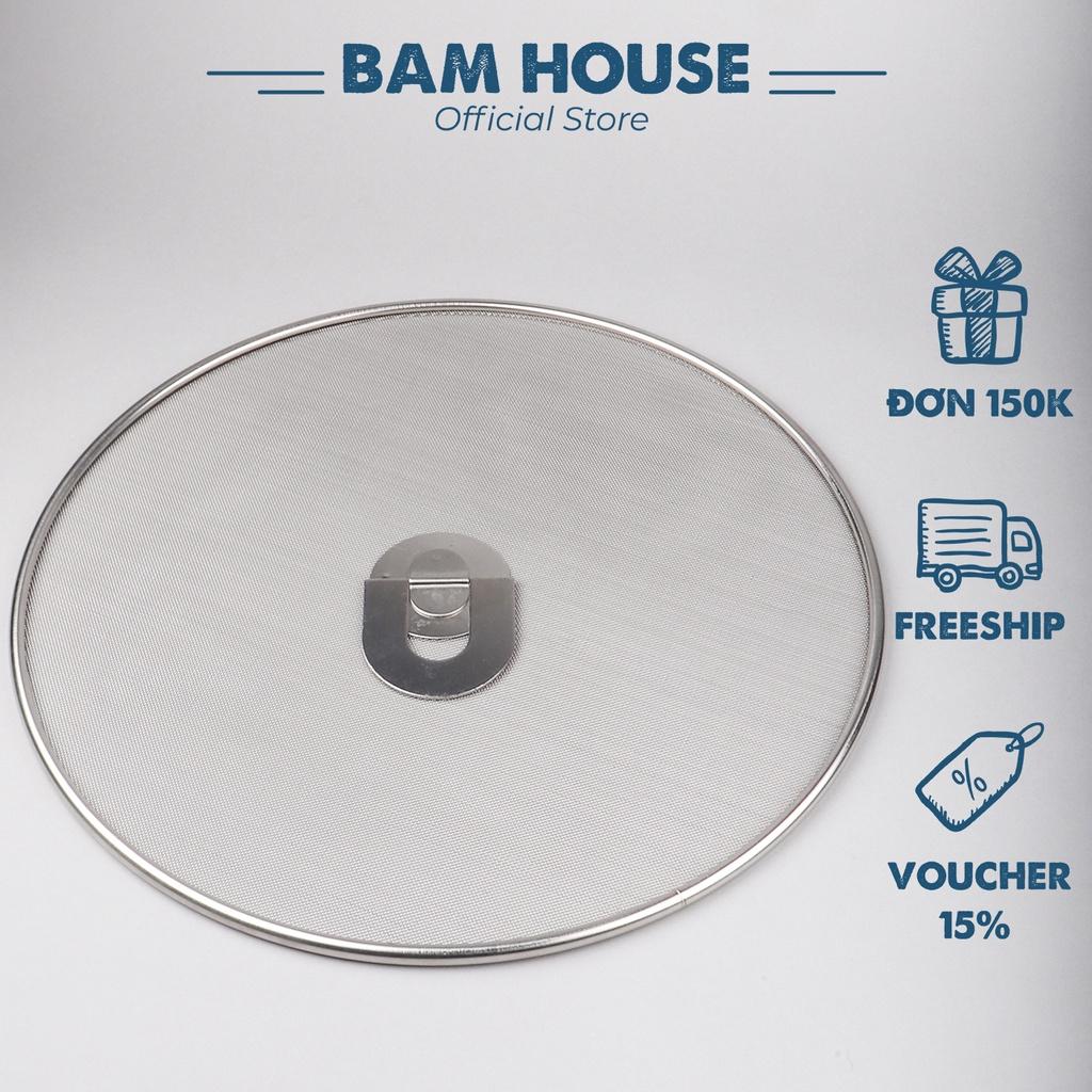 Nắp lưới đậy chảo chống văng dầu mỡ inox Bam House loại lớn 29cm cao cấp NV01 - Gia dụng bếp