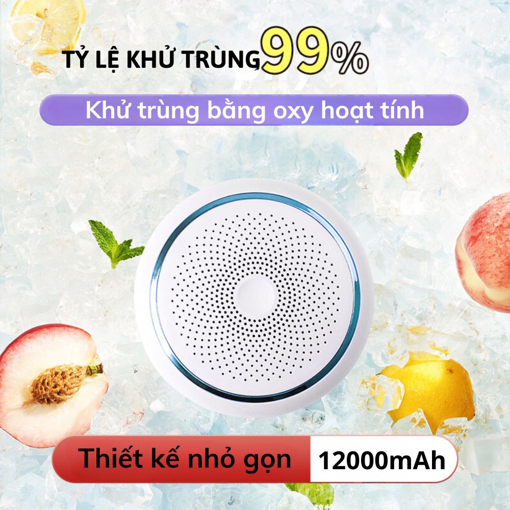 Máy lọc không khí mini khử mùi tủ lạnh, ô tô, tủ quần áo tiện dụng cho gia đình