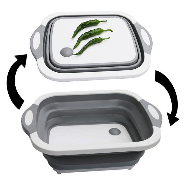 Bộ Rổ và Thớt Gấp Gọn 3in1