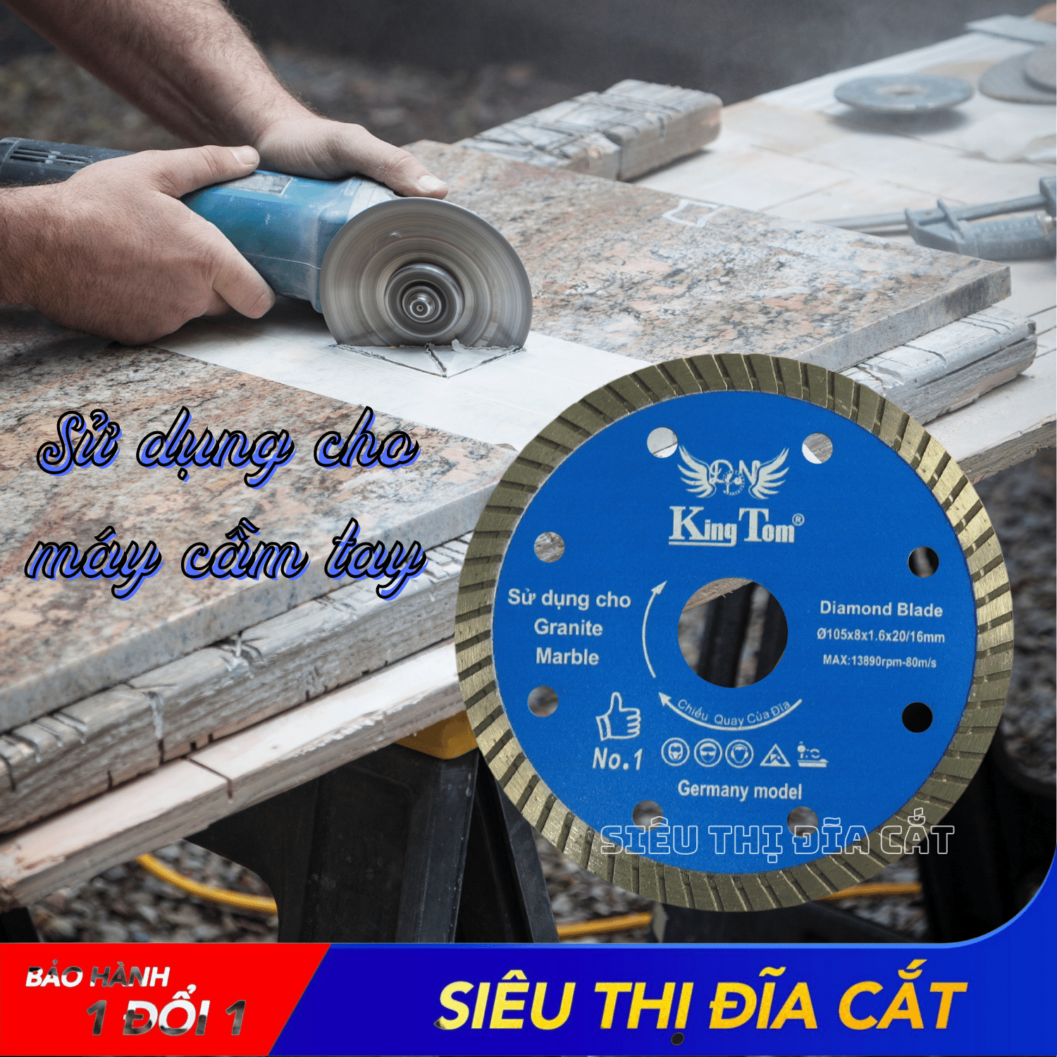 Lưỡi Cắt Đa Năng 105mm KingTom - Lực Công Phá Mạnh, Cắt Ngọt, Êm Tay