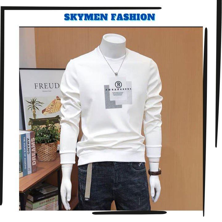 Áo thun nam tay dài hàn quốc vải thun da cá co giãn thoáng mát MKTTDR - skymen fashion