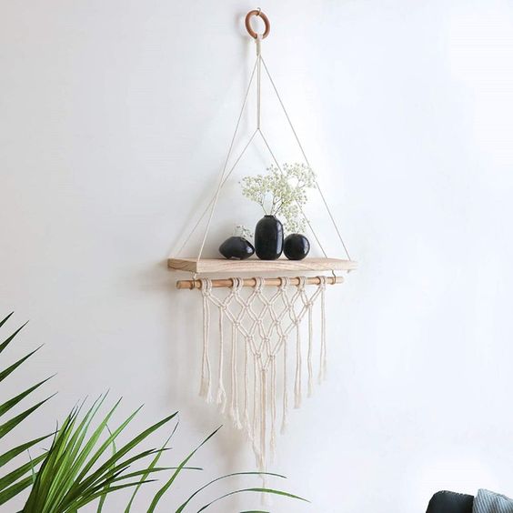 kệ gô treo tường kệ trang trí treo dây macrame độc đáo phong cách boho