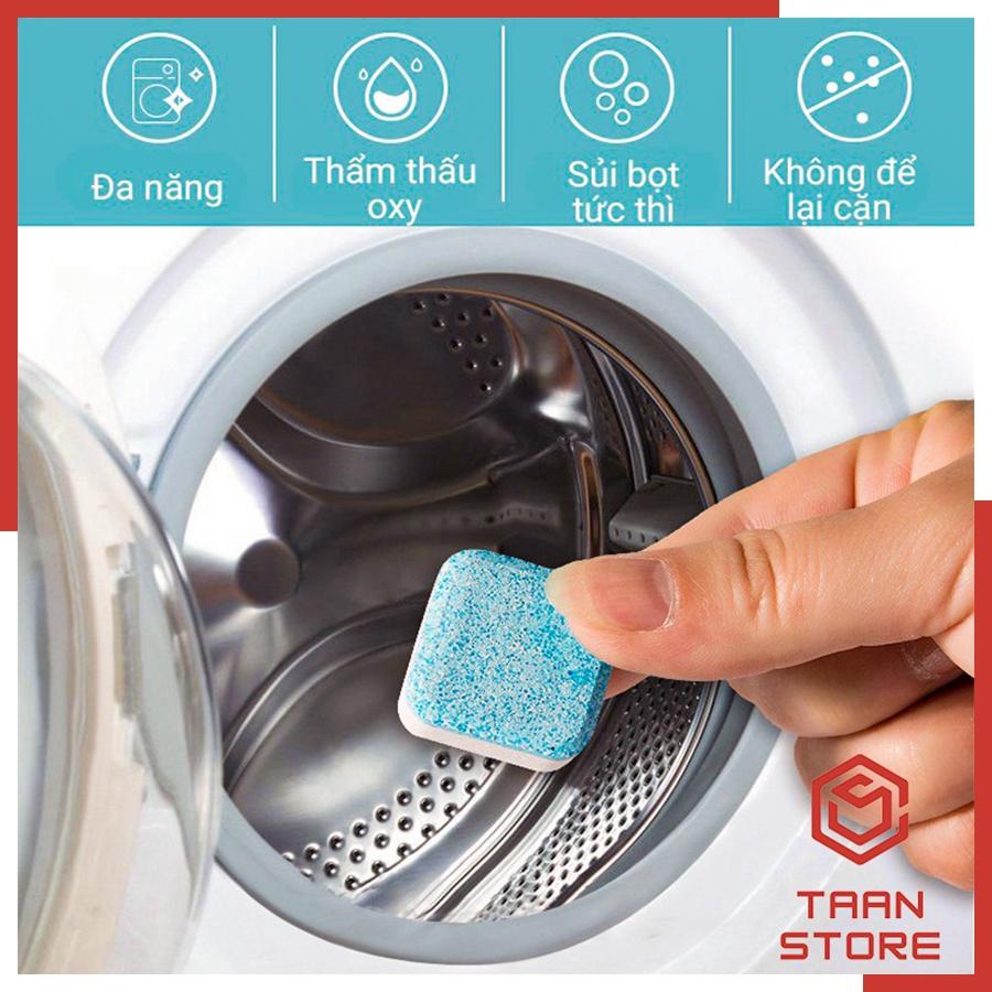 Hộp 12 Viên Tẩy Rửa Vệ Sinh Lồng Giặt Diệt Khuẩn Khử Mùi Tẩy Cặn Bẩn Máy Giặt Cửa Trước Ngang Trên Đứng Tại Nhà