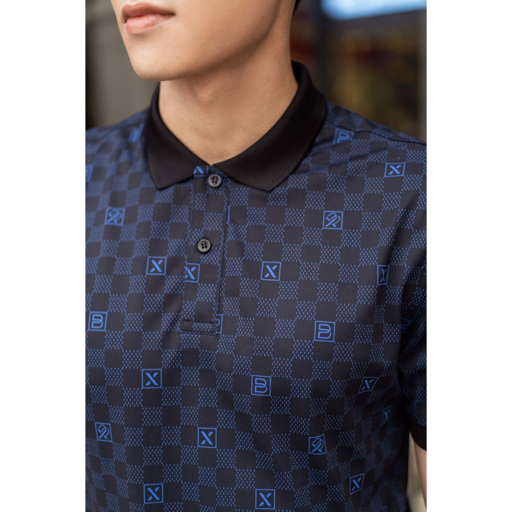 Áo Polo Vải Polyester Bền Màu, Chống Nhăn, Thấm Hút Tốt 7APCH004DEN