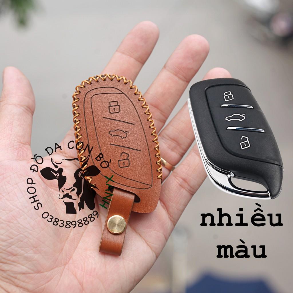 Bao da dành cho chìa khoá MG ZS, MG HS, MG5 2022 handmade da thật 001