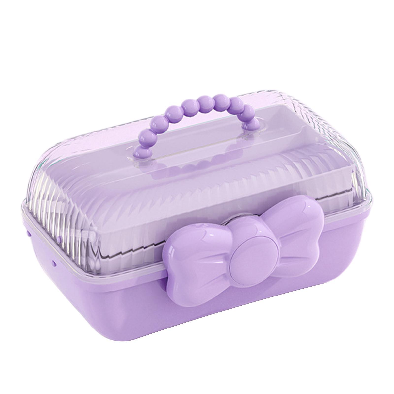 Girl Hair Accessories Storage Box Portable for Hair Pins Hair Bows Necklaces