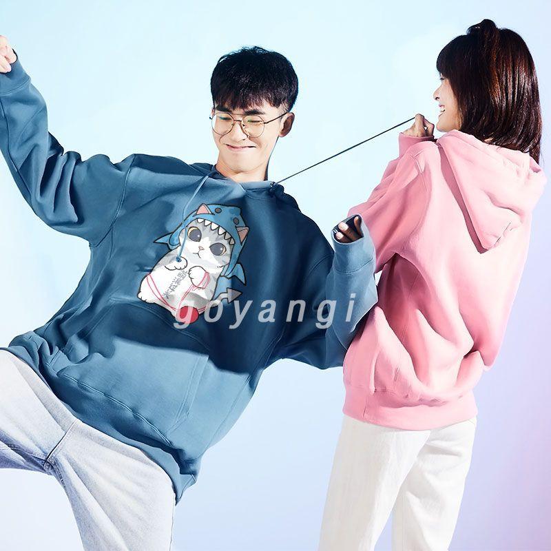 Áo hoodie goyangi Khủng long mặt mèo oversize phong cách hàn quốc