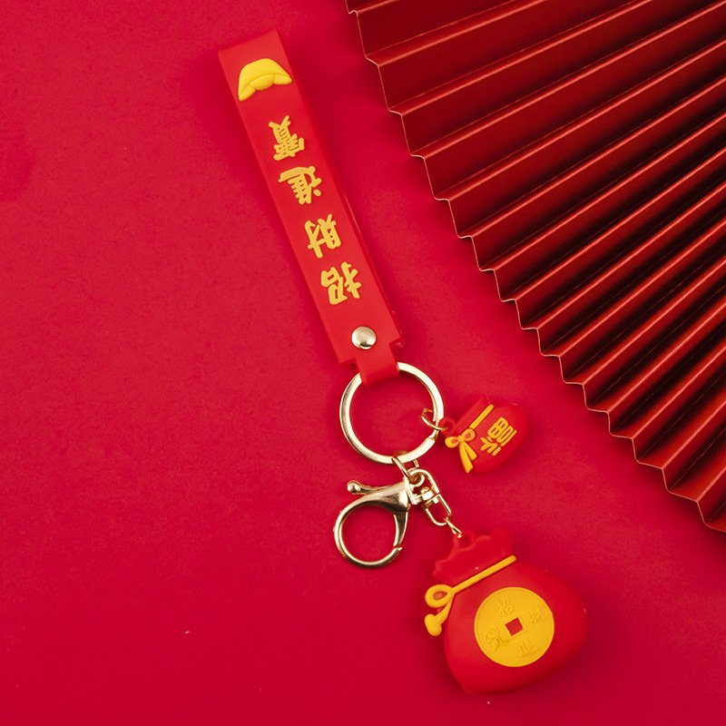 Móc Khoá Túi Tiền May Mắn Như Ý Nhiều Màu Sắc