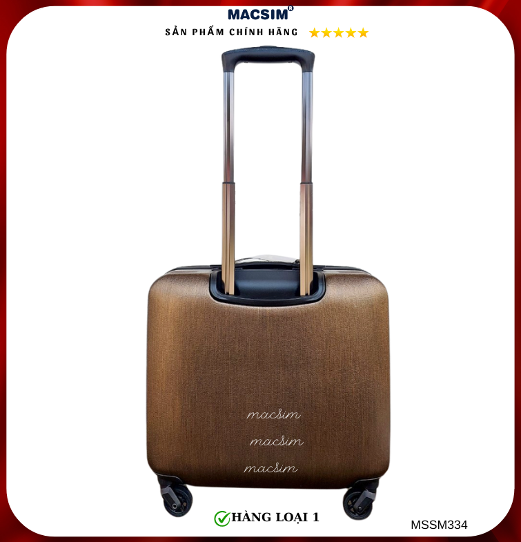 Vali cao cấp Macsim Smooire MSSM334 cỡ 16 inch màu gold - Hàng loại 1