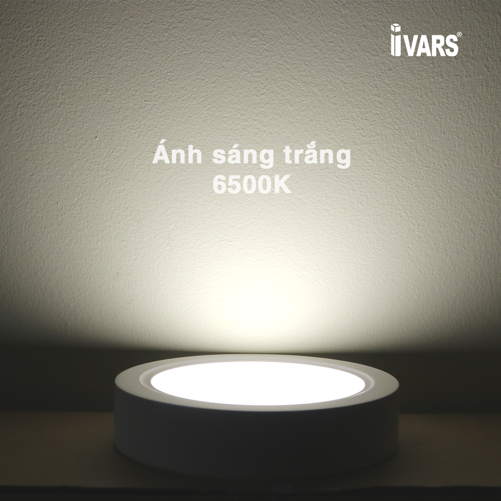 [ĐƠN SẮC/TRÒN] Đèn LED Ốp Nổi Đơn Sắc Thương Hiệu IVARS