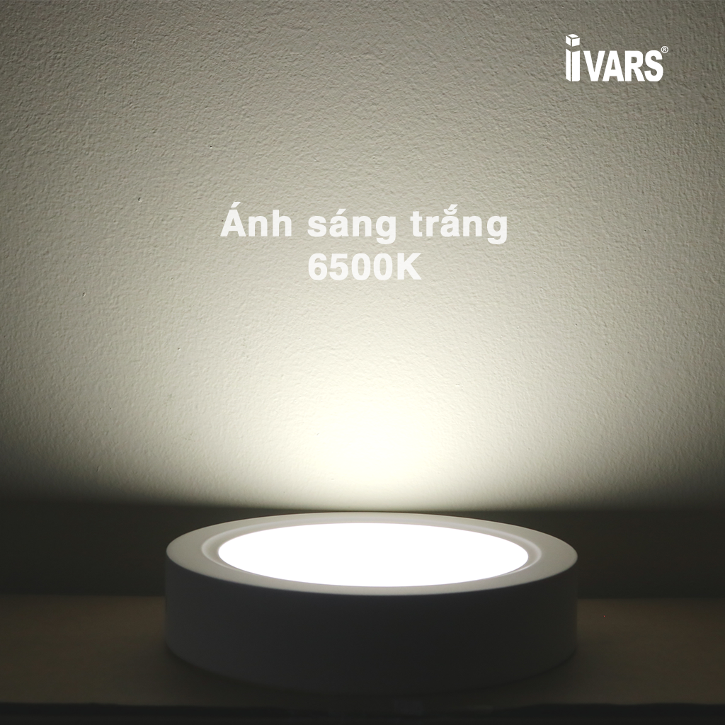 Đèn LED Ốp Nổi Đơn Sắc Hình Tròn Thương Hiệu IVARS - Hàng chính hãng