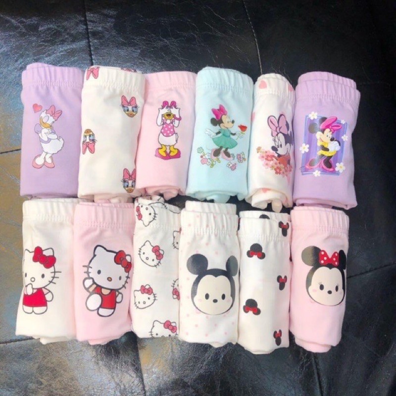 Set 3 Quần Chíp Đùi Họa Tiết Bé Gái