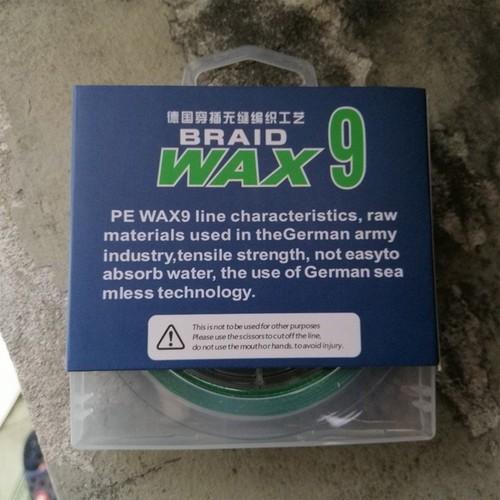 Dây dù câu cá PE BRAID WAX 9 lõi 100m xanh rêu Siêu bền, mềm mượt