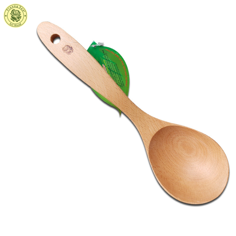 Vá Canh Gỗ Beech Cỡ Trung Múc Canh Rau ( 27 x 7.5 cm ) - Đồ Dùng Nhà Bếp Bằng Gỗ Thương Hiệu Trường Sơn