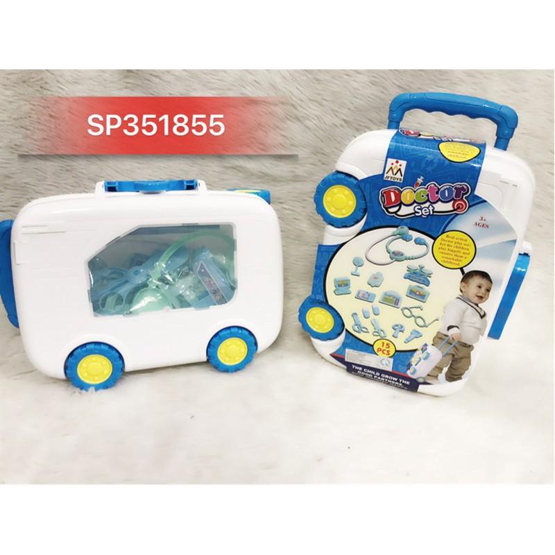 Hộp vali kéo bác sĩ 15m xanh , JF6202-3 - SP351855