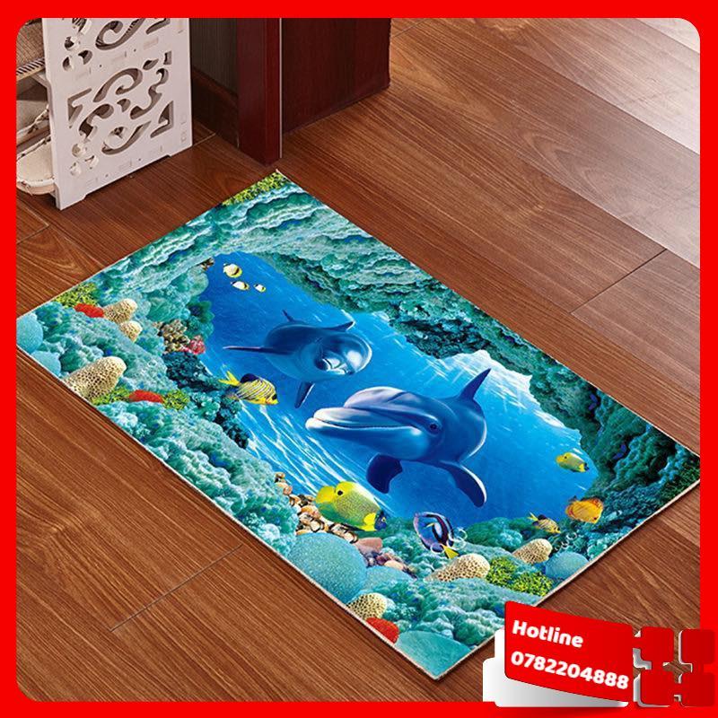 Thảm Lau Chân 3D Thảm Lau Chân 40X60Cm  - Loại Tốt