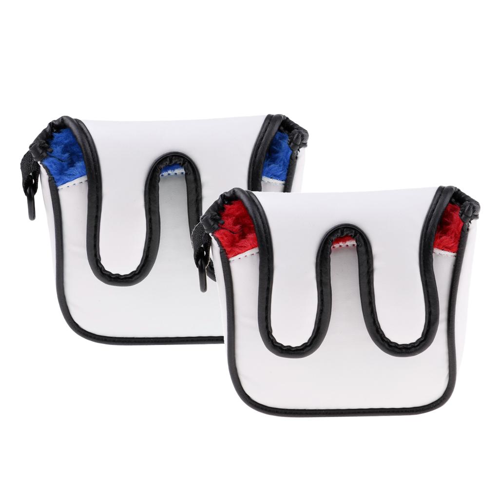 2Pcs Golf Mallet Putter Cover Headcover Club Protector 5.1x 4.5inch