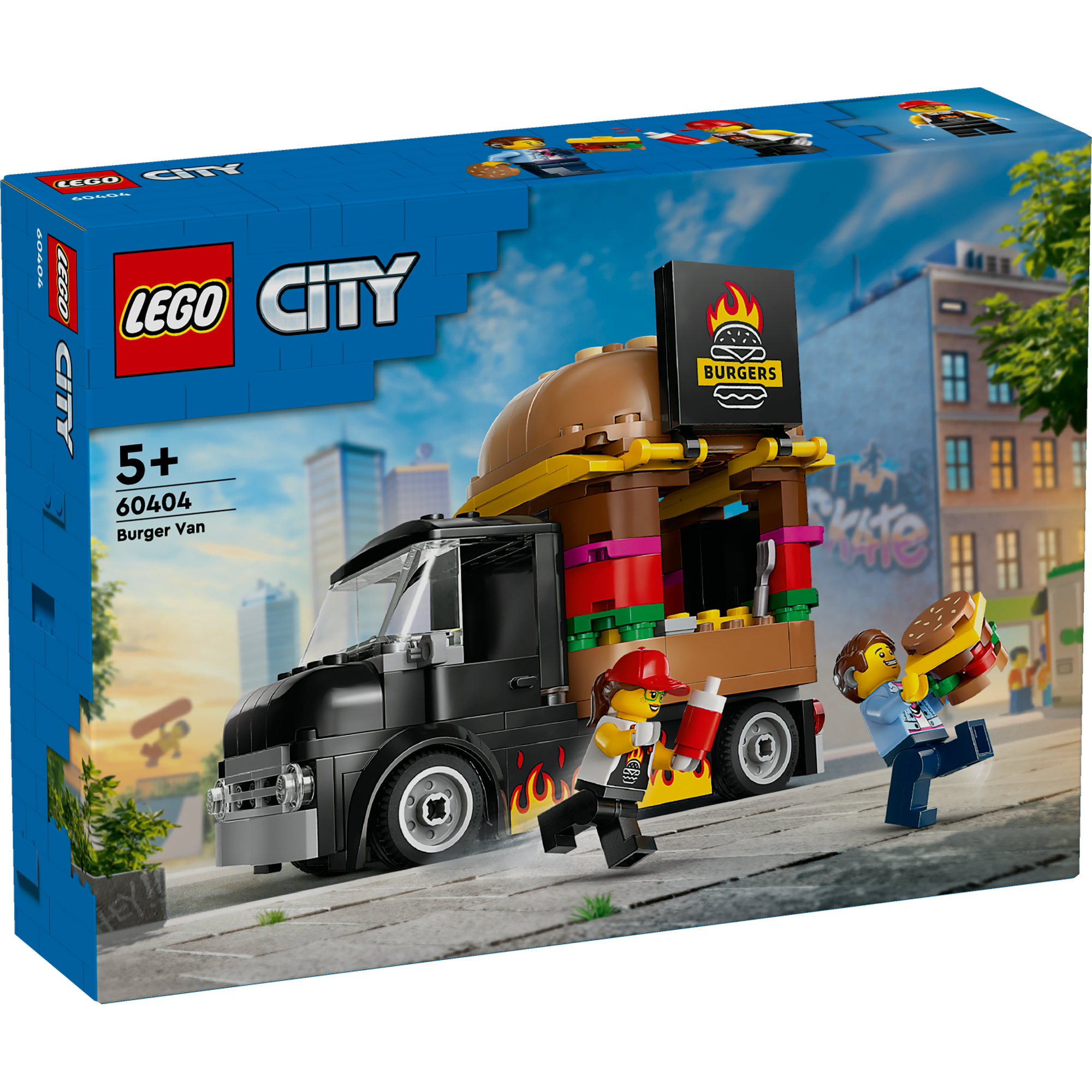 LEGO CITY 60404 Đồ chơi lắp ráp Xe tải Burger lưu động (194 chi tiết)