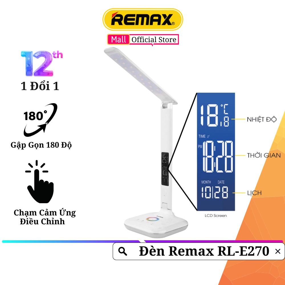 Đèn led cảm ứng đa năng 5 trong 1 Remax RL - E270 - Lịch - Nhiệt Độ - Đồng Hồ - Đèn Ngủ - Hàng Chính Hãng Remax