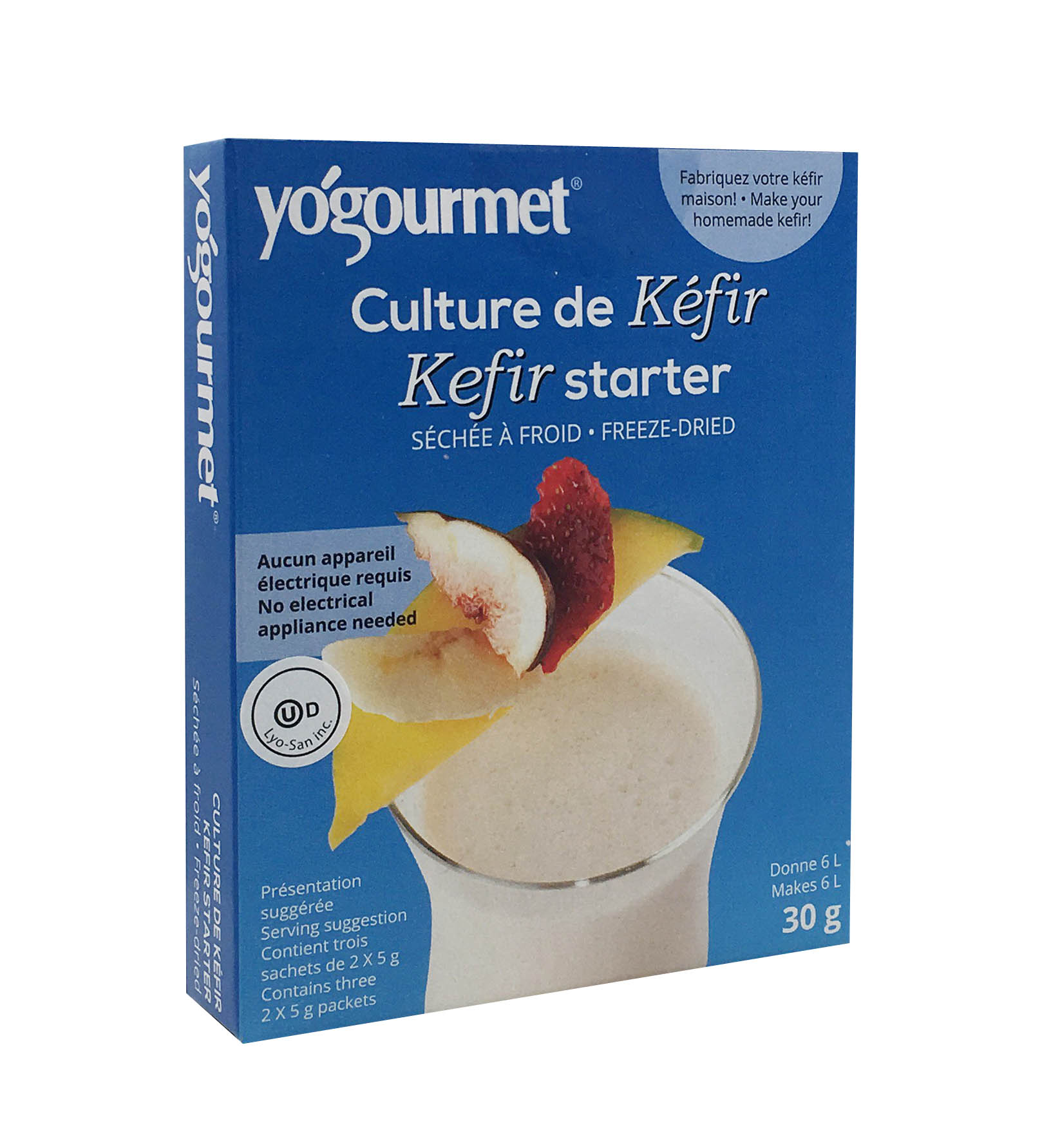 Men Làm Sữa Chua Kefir 30gr Yogourmet Kefir Starter (Freeze-Dried) (Mẫu mới)