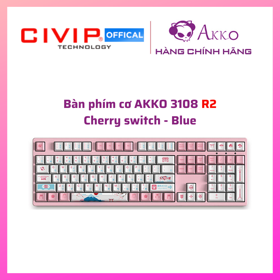 Bàn Phím Cơ Akko 3108 – World Tour Tokyo R2 - Hàng Chính Hãng