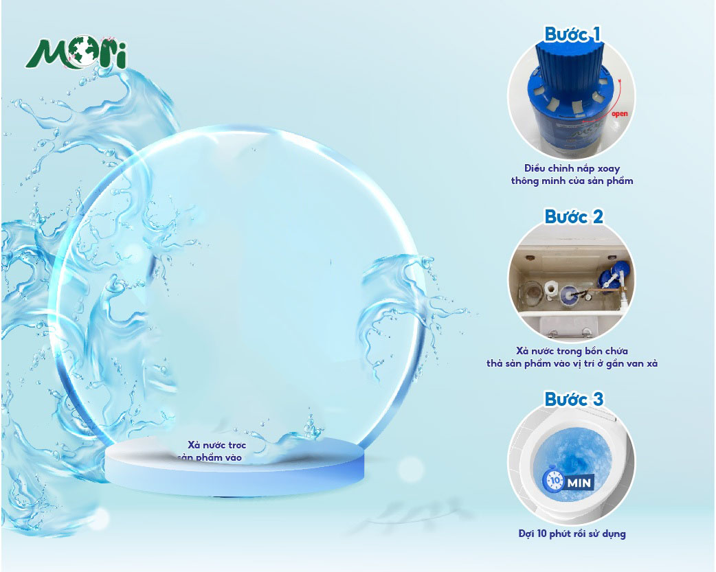 [MUA 6 ĐƯỢC 8 GIÁ KHÔNG ĐỔI] Vỉ 6+2 viên tẩy tự động làm sạch và làm thơm bồn cầu Hando