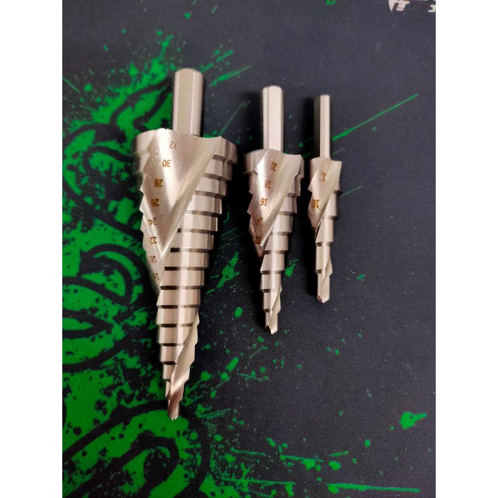 Bộ 3 mũi khoan tháp HSS coban siêu cứng từ 4mm đến 32mm