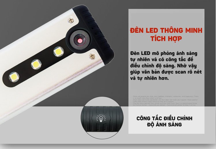 Máy scan văn bản giấy chuyển thành file Word, Excel, hỗ trợ tiếng Việt Aturos 8P