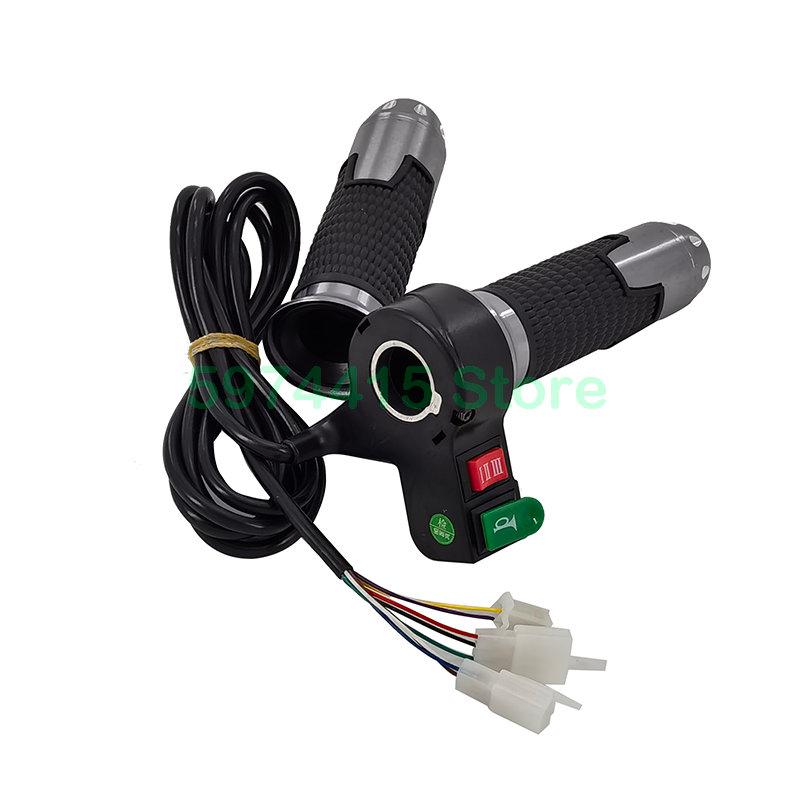 Universal Motorcycle 12V 72V Tay cầm nắm gừng ba tốc độ Tay cầm Tay điều khiển ga cho xe tay ga điện CityCoco Color: Red